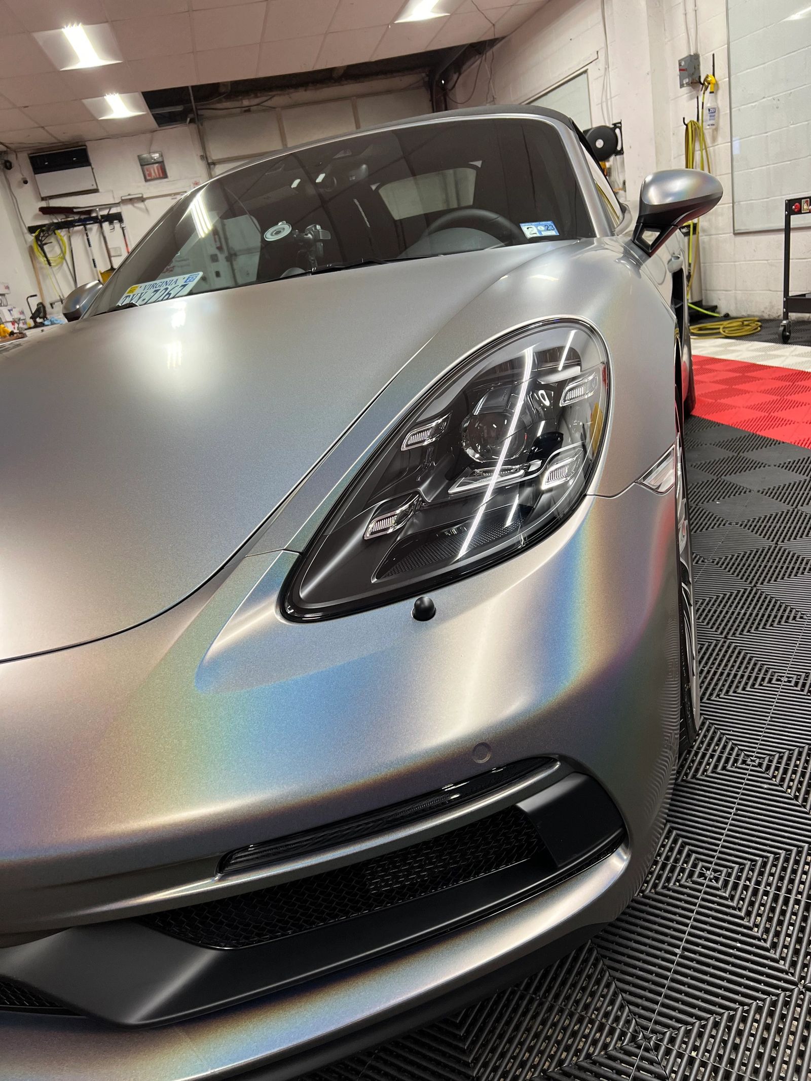 2021 Porsche Boxster wrapped in 3M Satin Flip Psychedelic